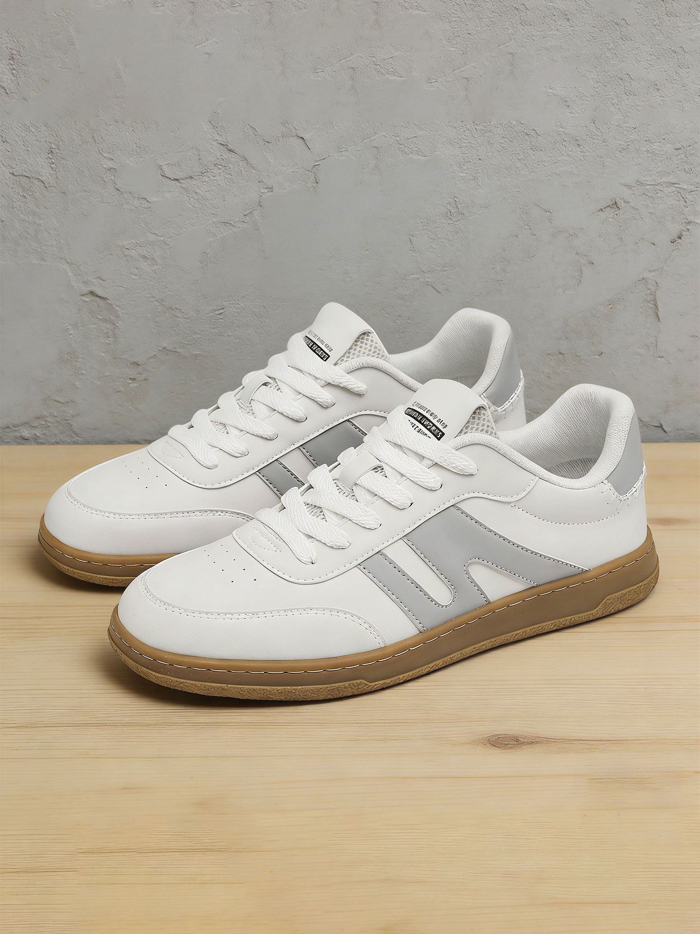 防水阿甘小白鞋男士平底轻便防滑赛车鞋休闲棕色德训鞋男款不脚臭主图