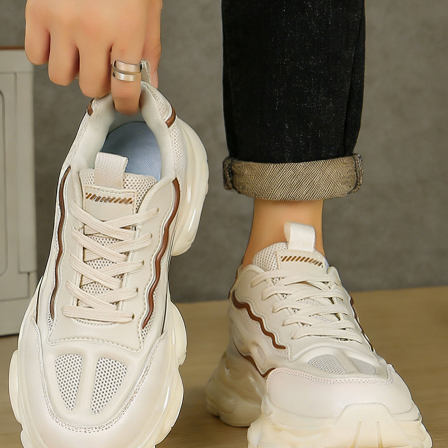 夏季透气网鞋防臭厚底男士运动鞋耐磨百搭青少年增高黑武士老爹鞋