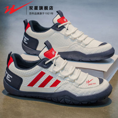 双星红色阿甘男鞋2026新款春季百搭休闲板鞋防滑运动软底跑步潮鞋