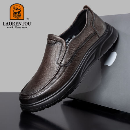 【头层羊皮】老人头2026春季新款商务休闲皮鞋男真皮中老年爸爸鞋