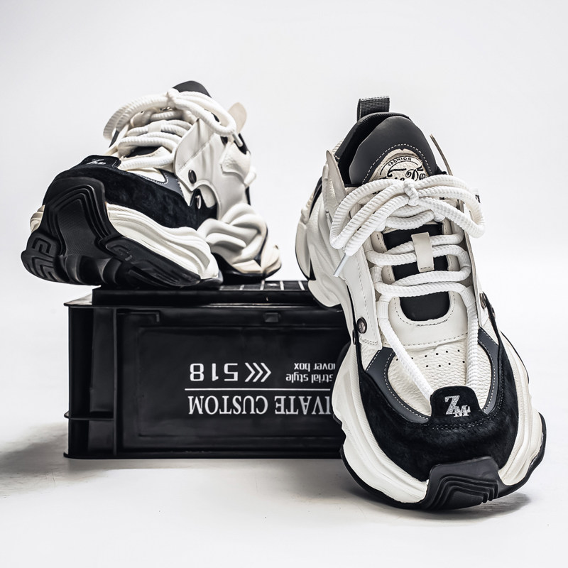 厚底老爹鞋男春季青少年高级感百搭休闲内增高软底防滑跑步运动鞋主图