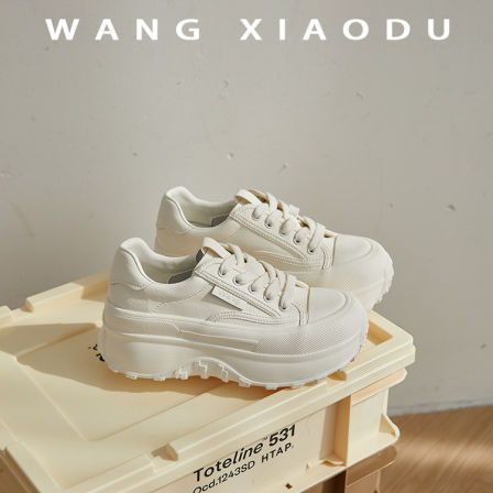 原创【王小毒】云鲸漫步●6.5cm厚底小白鞋女增高时尚新休闲板鞋