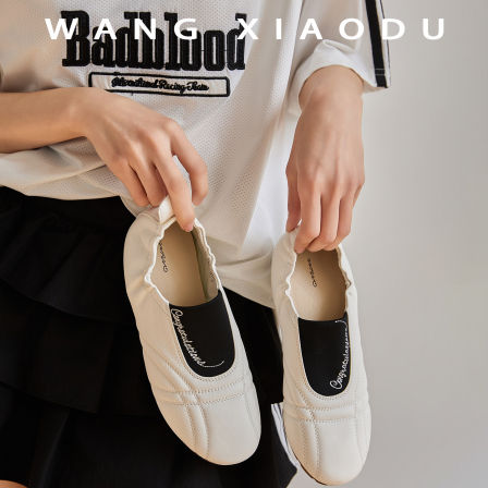 原创【王小毒】云朵芭蕾●爆软平底运动鞋女字母真皮跆拳道休闲鞋