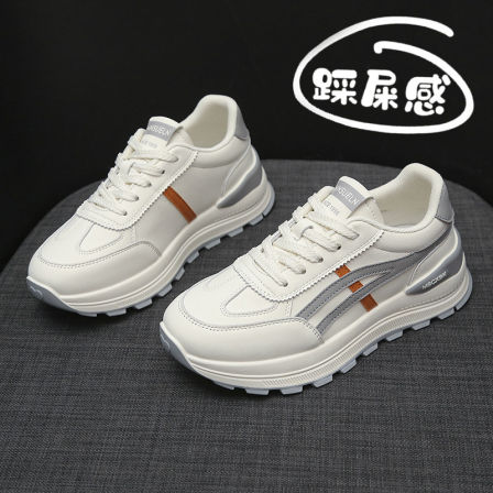 真皮小白鞋女2026新款爆款春季防滑运动休闲鞋舒适百搭软底阿甘鞋