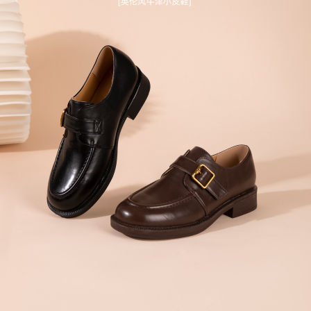 K姐 【英伦风牛津小皮鞋】头层牛皮金属方扣柔软百搭复古感