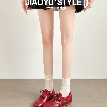 真皮~骄屿复古红色单鞋女2026春新款内增高运动玛丽珍法式德训鞋