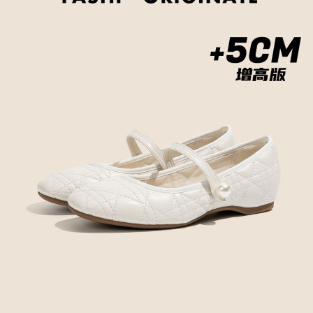 法式小香风真皮玛丽珍鞋女2026春新款珍珠山茶花气质单鞋芭蕾舞鞋