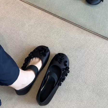 羊皮版~舒适平底一脚蹬软底浅口单鞋女时尚复古温柔显瘦玛丽珍鞋