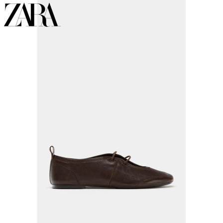 ZARA2026春夏新品女鞋新年系列系带平底玛丽珍芭蕾鞋 2518710 700