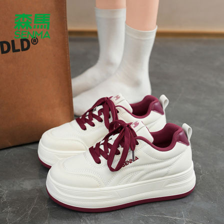 森马女鞋春季2026新款小白鞋女爆款时尚百搭休闲鞋厚底板鞋子女款