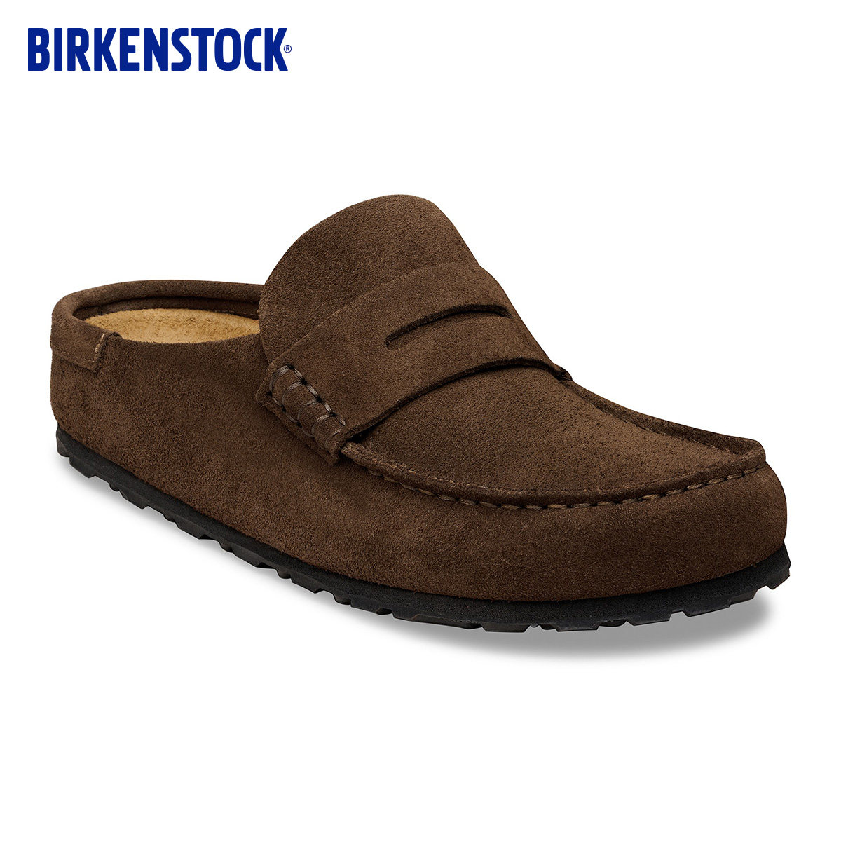 BIRKENSTOCK勃肯德国进口新品男女款牛皮绒面革Naples包头拖鞋主图