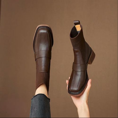 显脚小成都女鞋过年战靴短靴显个高百搭年货节款百搭手工靴561主图