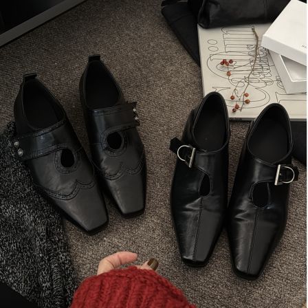 BAO/宝小姐2026春季新款百搭时尚休闲鞋复古软底玛丽珍韩版单鞋