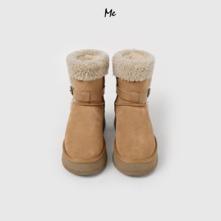 ME【真皮蘑菇靴（加绒）】重磅牛反绒增高时尚保暖鞋子MESA8560