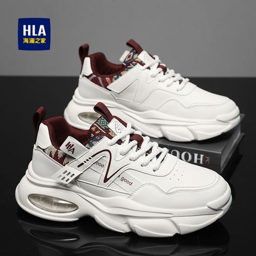 海澜之家男鞋冬季时尚百搭皮面防水运动休闲跑步软底小白老爹潮鞋主图