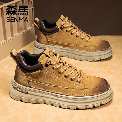 SENMA/森马马丁靴男款2025秋冬新款皮面擦色男鞋英伦风休鞋子男款主图