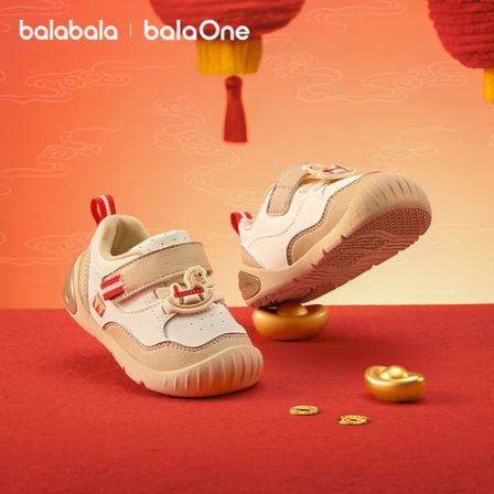 【balaOne】巴拉巴拉宝宝学步鞋透气防滑婴儿鞋秋冬2026新款可爱