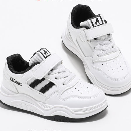 abckids儿童小白鞋男童白色运动鞋2026春秋新款学生女童鞋子百搭