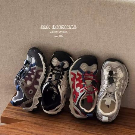 JBM儿童德训鞋春新款男女童户外登山鞋大童防滑减震徒步鞋运动鞋