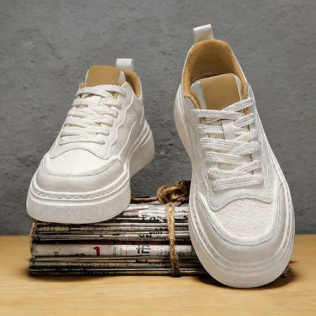 男士休闲鞋子2026新款简约时尚增高厚底小白鞋百搭防水青少年板鞋