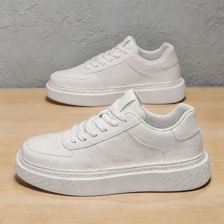 小白鞋男款休闲日常百搭2026新款男士鞋子高级感厚底增高板鞋