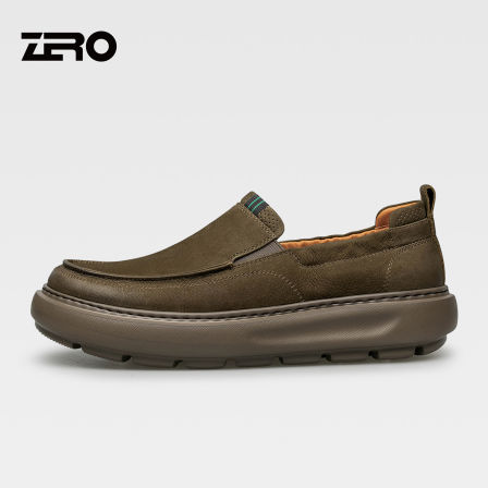 [轻盈缓震]ZRO零度男鞋一脚蹬休闲皮鞋2026春季新款时尚歪头宽楦