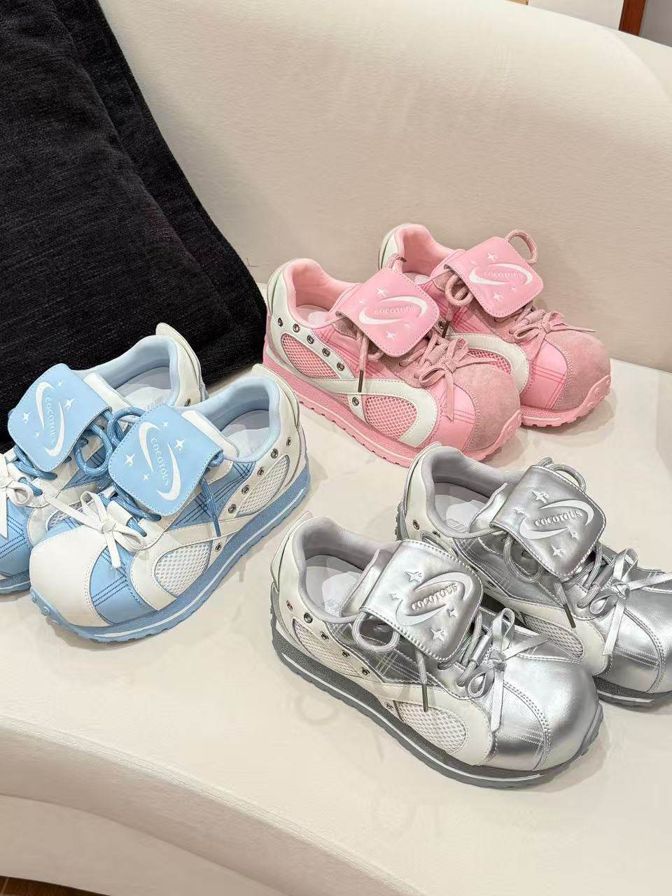 H55女鞋银河新2026春新款休闲两穿迷你华夫鞋日常百搭大头阿甘鞋主图