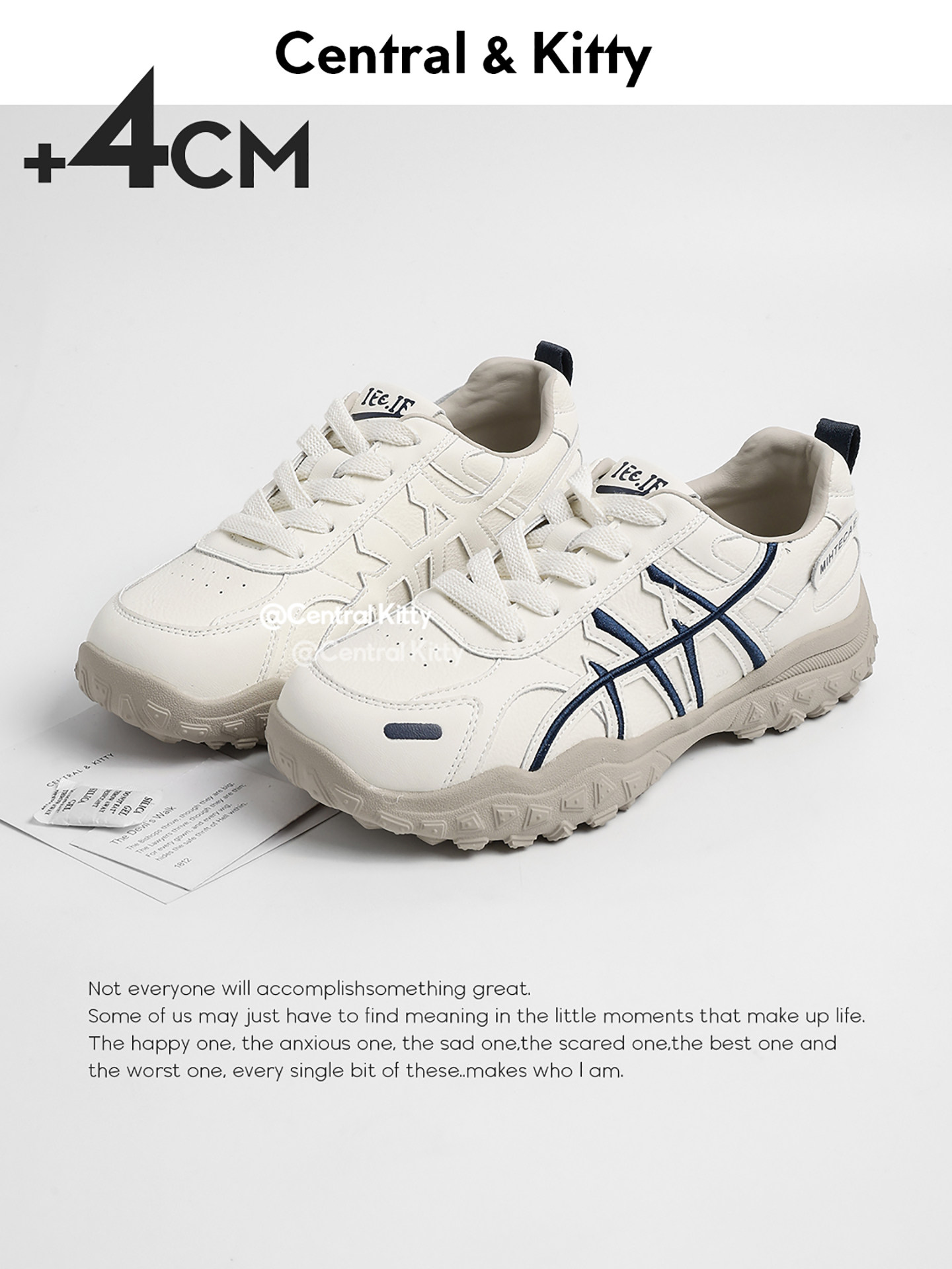 【星恩奇】厚底增高百搭小白鞋德训鞋女鞋2026新款春季运动休闲鞋主图