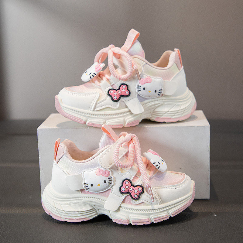 官网C&K红色女童鞋子儿童KT猫运动鞋2026春季女孩老爹鞋新年跑步主图