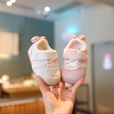 小步点婴儿鞋子女宝宝春季新款软底女宝学步鞋防滑轻便儿童运动鞋