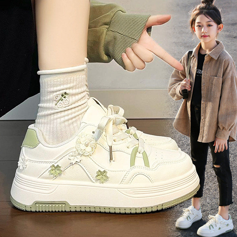 官网C&K女童鞋子运动小白鞋2026春季儿童板鞋防滑中大童女孩软底主图