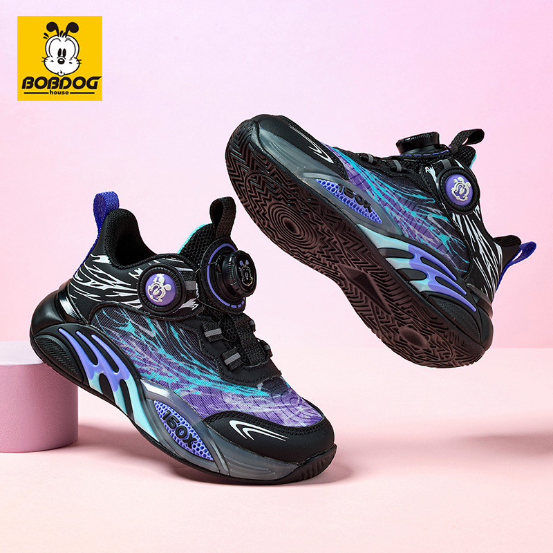 巴布豆男童篮球鞋2026春季新款儿童软底运动鞋防滑小学生休闲鞋子主图