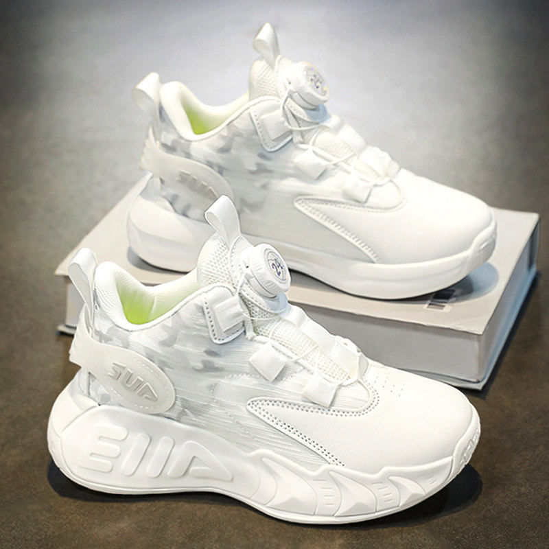 男童鞋运动鞋春季2026新款儿童轻便跑步鞋防滑学生男孩透气小白鞋主图