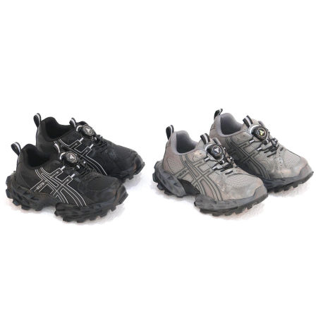 男童新款春秋运动鞋子儿童黑灰扭扭扣老爹鞋中大童透气运动球鞋潮