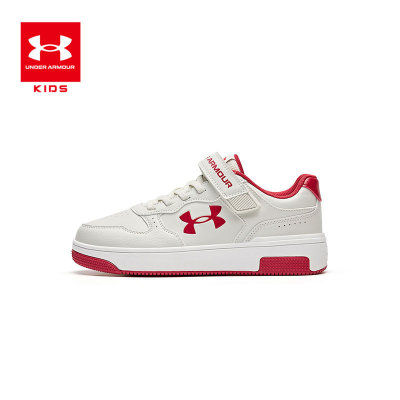 安德玛童鞋2026年新款春季儿童板鞋新年大童休闲系带魔术贴运动鞋主图