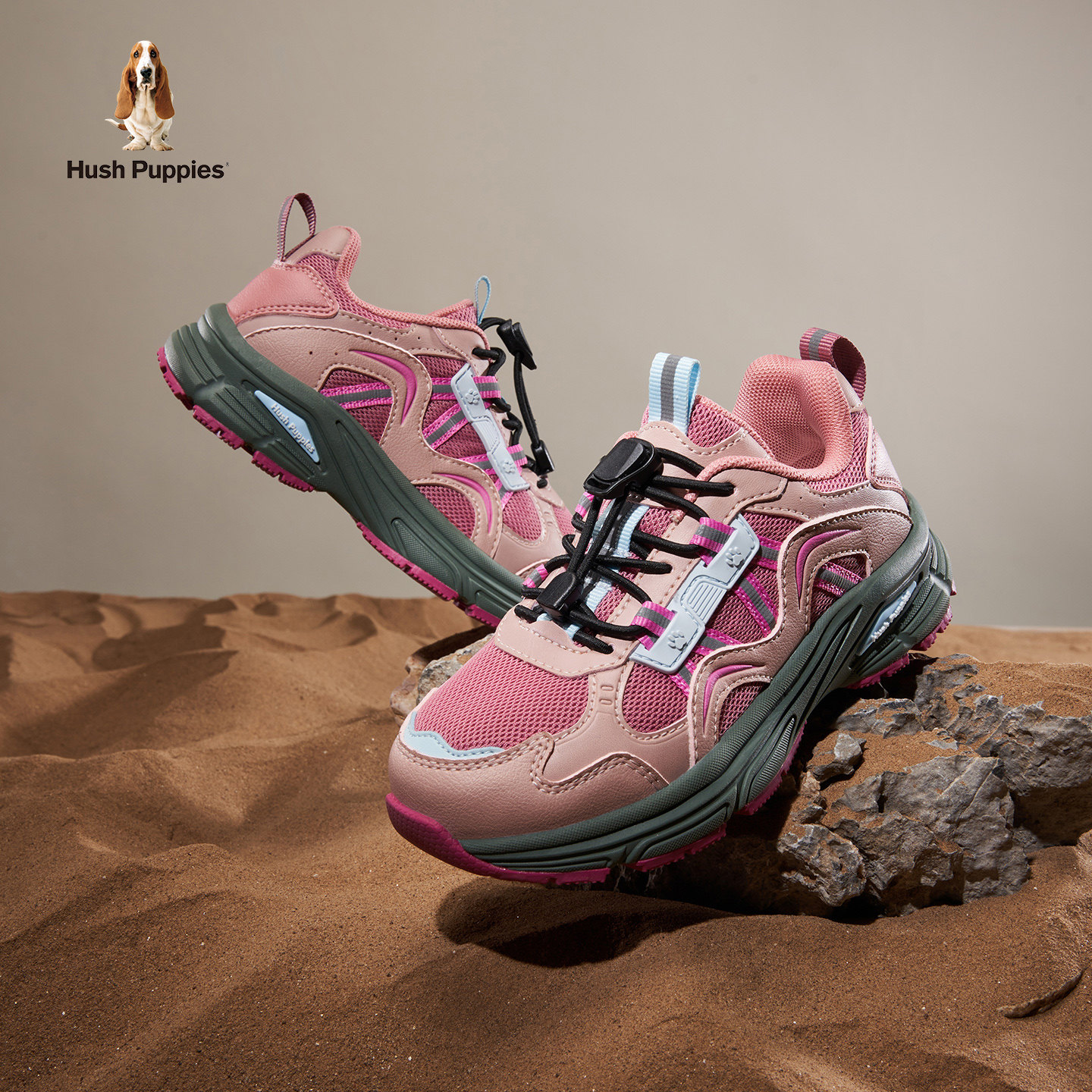 【灵核2.0】暇步士女童鞋紫色儿童运动鞋新款软底大童跑步休闲鞋主图