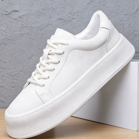 男士透气西装小白鞋百搭潮流2026新款轻便舒适高级感男生白色板鞋