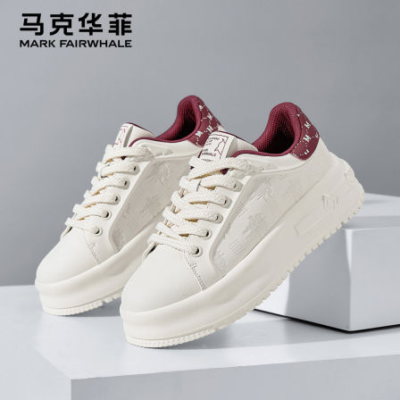 马克华菲男鞋春季增高小白鞋男士板鞋休闲运动鞋厚底鞋子男款潮鞋