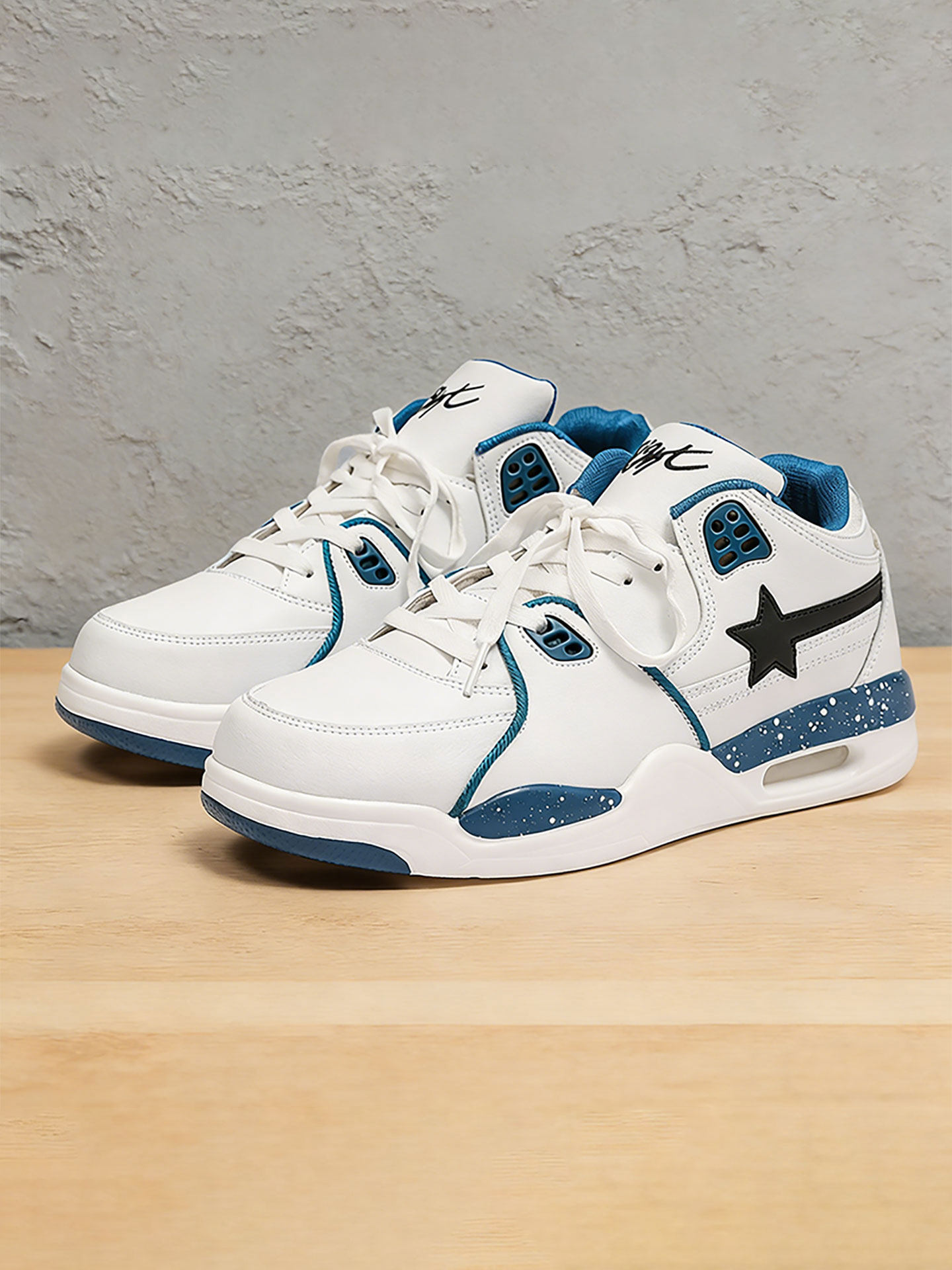 男鞋防水汽垫运动小白鞋减震厚底2026新款潮流青少年增高aj板鞋主图