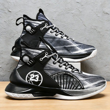 青少年男生鞋子潮流实战篮球鞋防滑耐磨初中生高筒运动鞋透气防臭