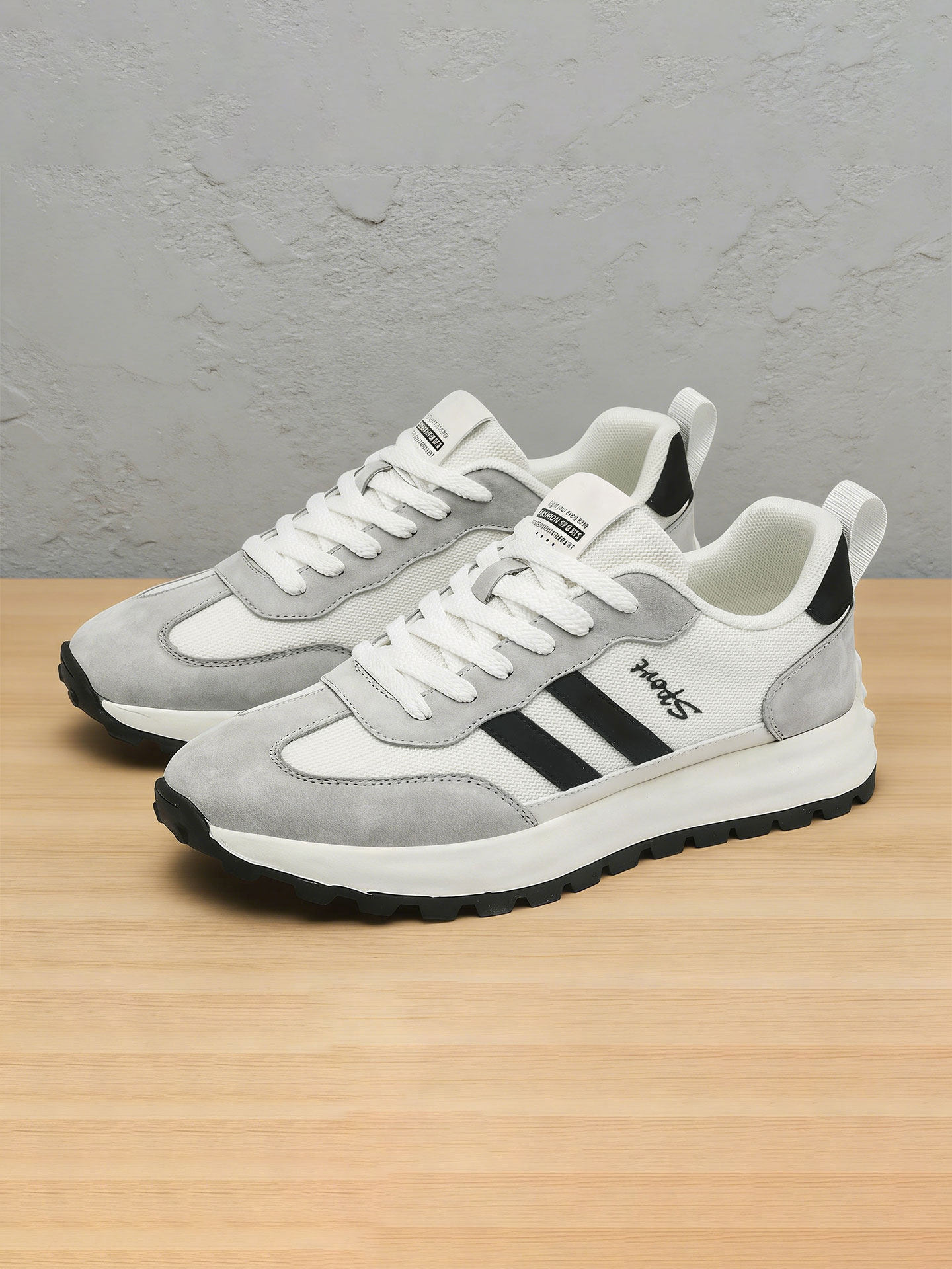 鞋子男款2026新款网面透气运动阿甘鞋男生防滑轻便软底休闲小白鞋主图