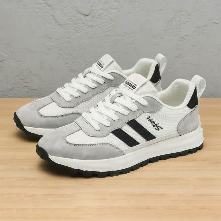 鞋子男款2026新款网面透气运动阿甘鞋男生防滑轻便软底休闲小白鞋