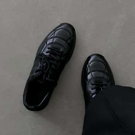 户外足球运动训练德训鞋男士薄底通勤厚底休闲鞋徒步系带黑色皮鞋