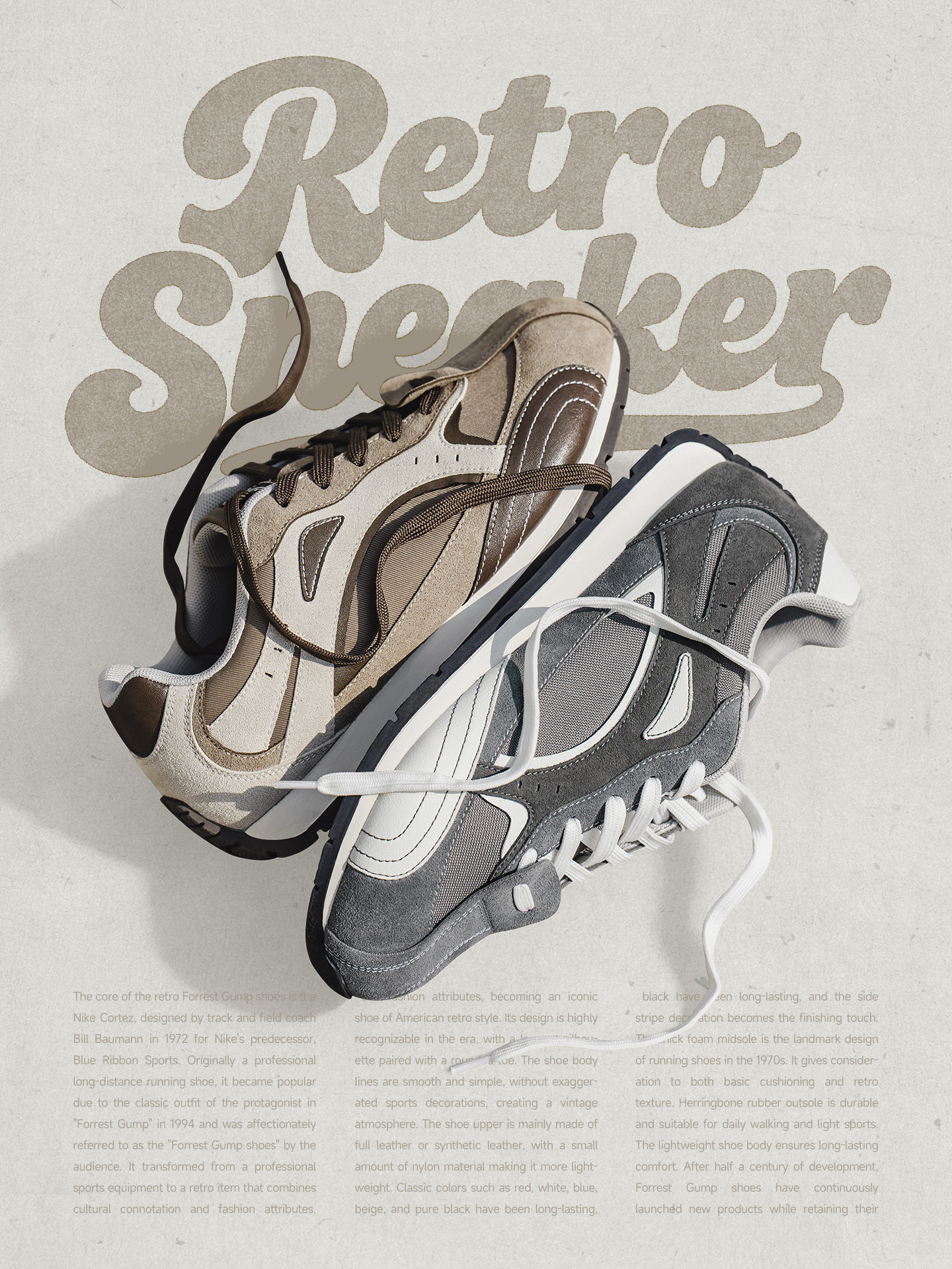 MRA解构阿甘鞋男2026新款工装德训板鞋复古厚底休闲运动慢跑鞋春主图