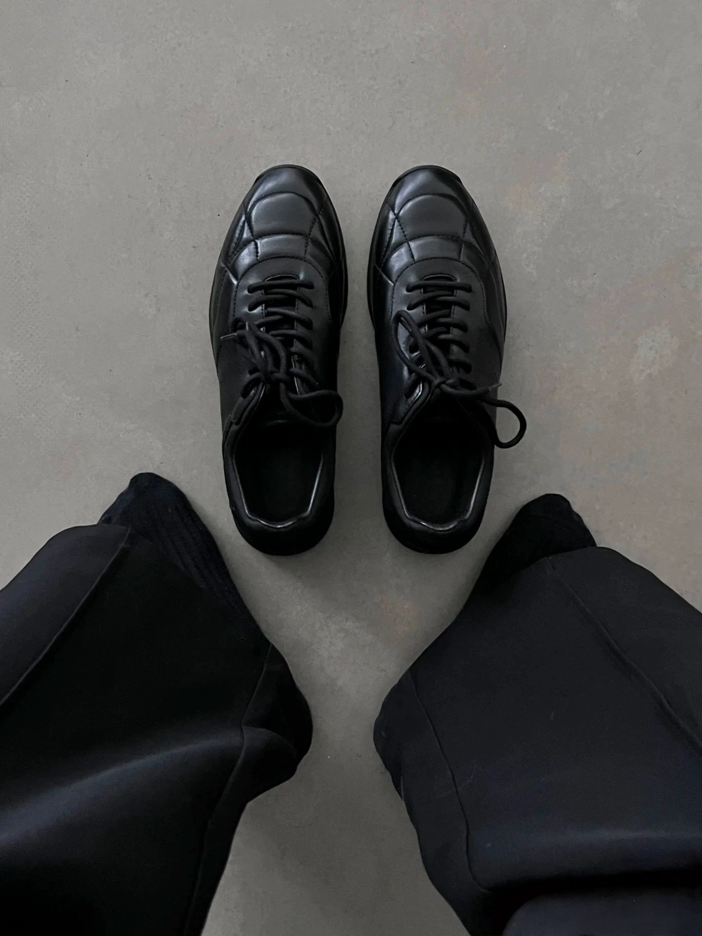 cleanfit通勤徒步户外运动休闲芭蕾训练板鞋德训鞋男薄底黑色皮鞋主图