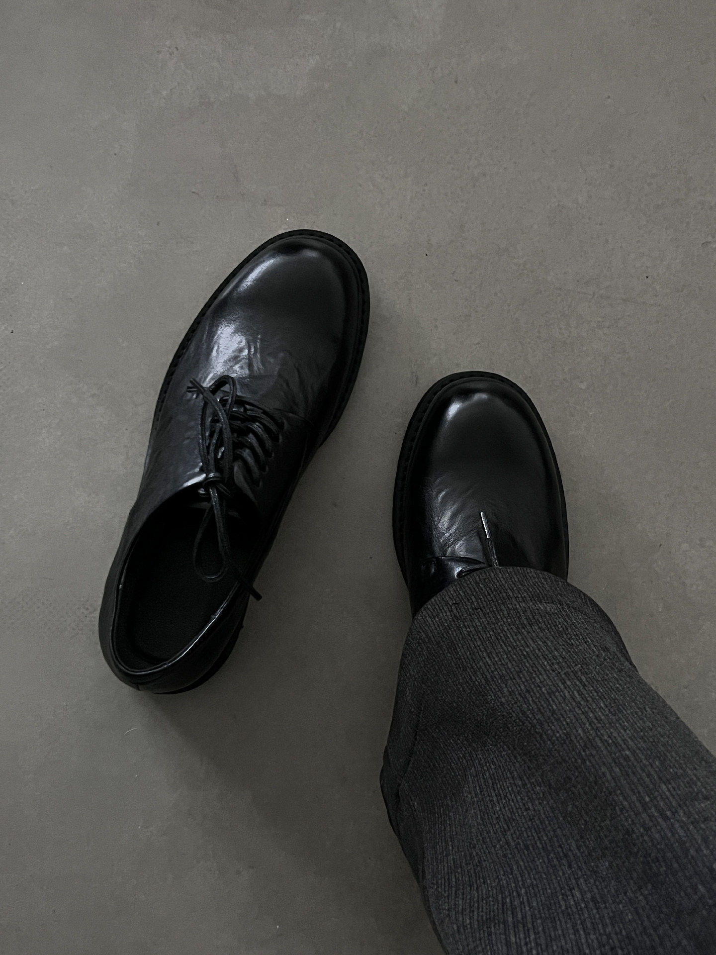 cleanfit大头水洗复古褶皱德比鞋男黑色英伦厚底百搭结婚新郎皮鞋主图