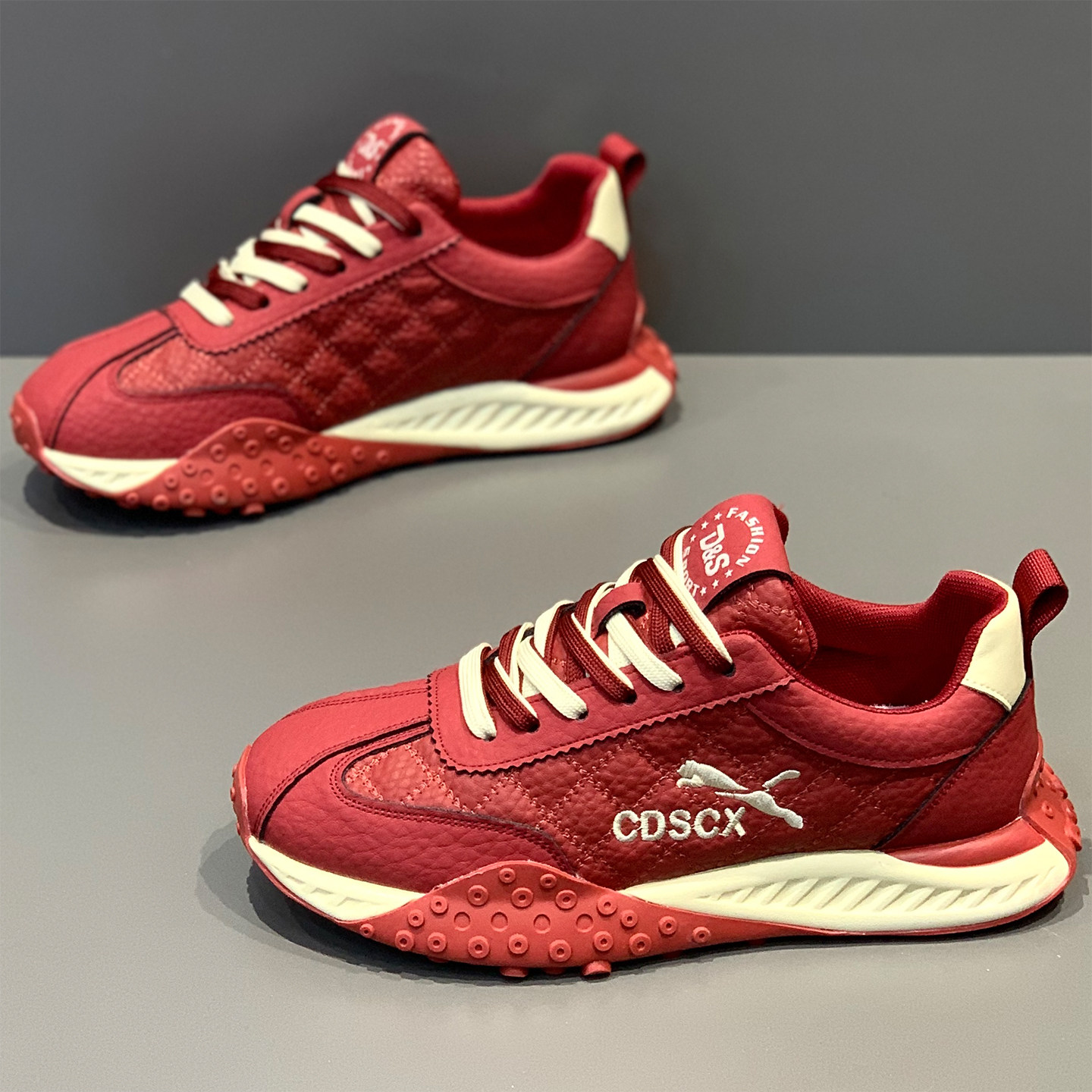 男鞋2026新款真皮百搭软底鞋轻便运动休闲鞋欧洲站真皮阿甘鞋子男主图