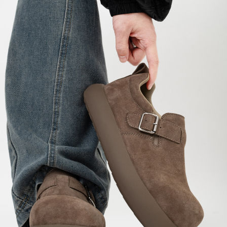 全包搭扣厚底小土豆勃肯鞋男女复古增Gola福鞋情侣通勤休闲大头鞋