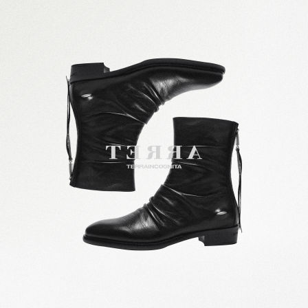 【马年限定】头层马皮革褶皱尖头切尔西靴休闲增高TERRAINCOGNITA