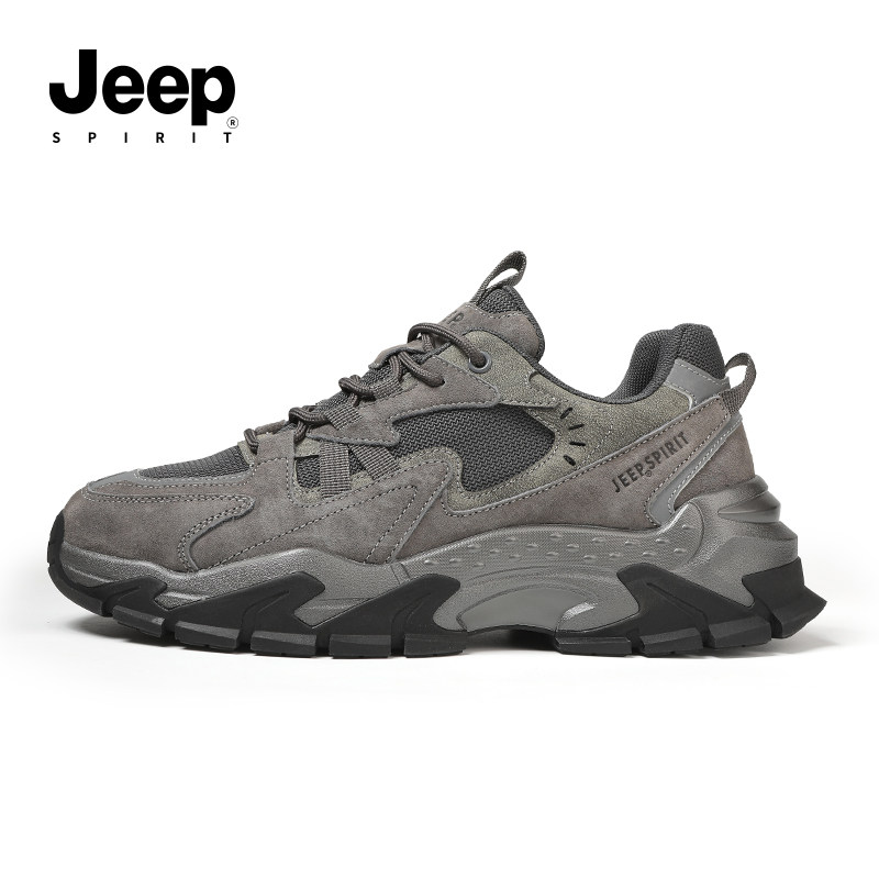 jeepspirit吉普男鞋男士网面徒步鞋2026春季新款男款休闲老爹鞋男主图